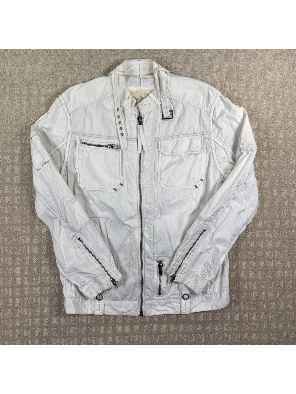 BB Jeans white zip jacket size M